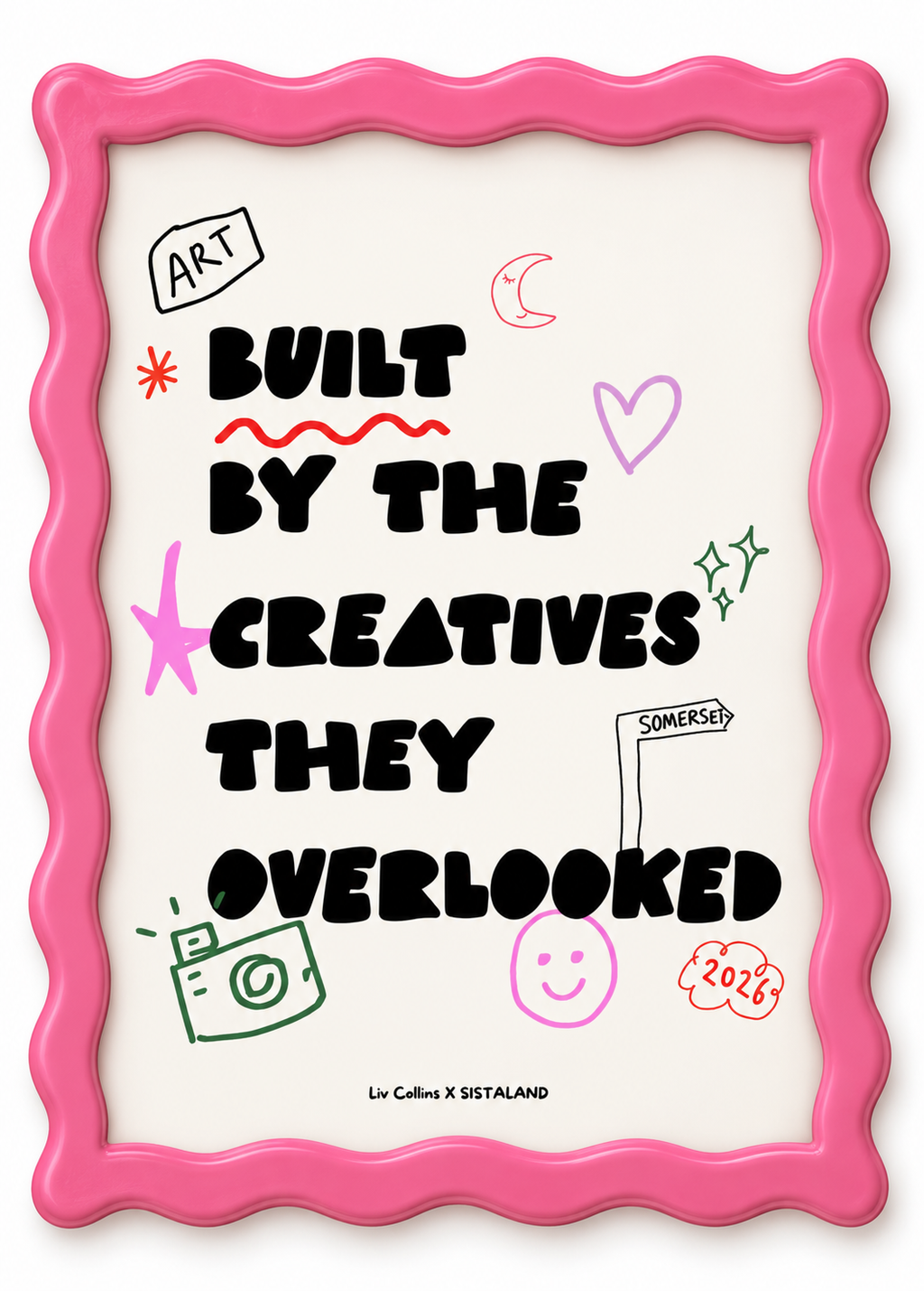 BUILT BY THE CREATIVES THEY OVERLOOKED - A4 ART PRINT