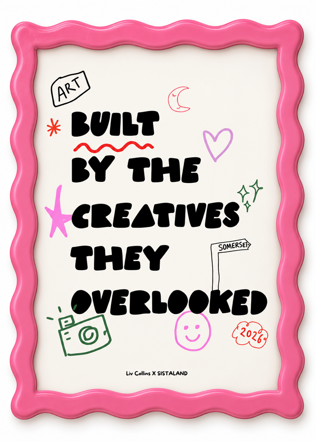 BUILT BY THE CREATIVES THEY OVERLOOKED - A4 ART PRINT