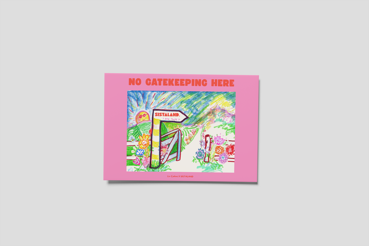 NO GATEKEEPING HERE - A6 POSTCARD (PINK)