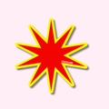 SISTALAND Power Spark Sticker - Fluorescent Yellow