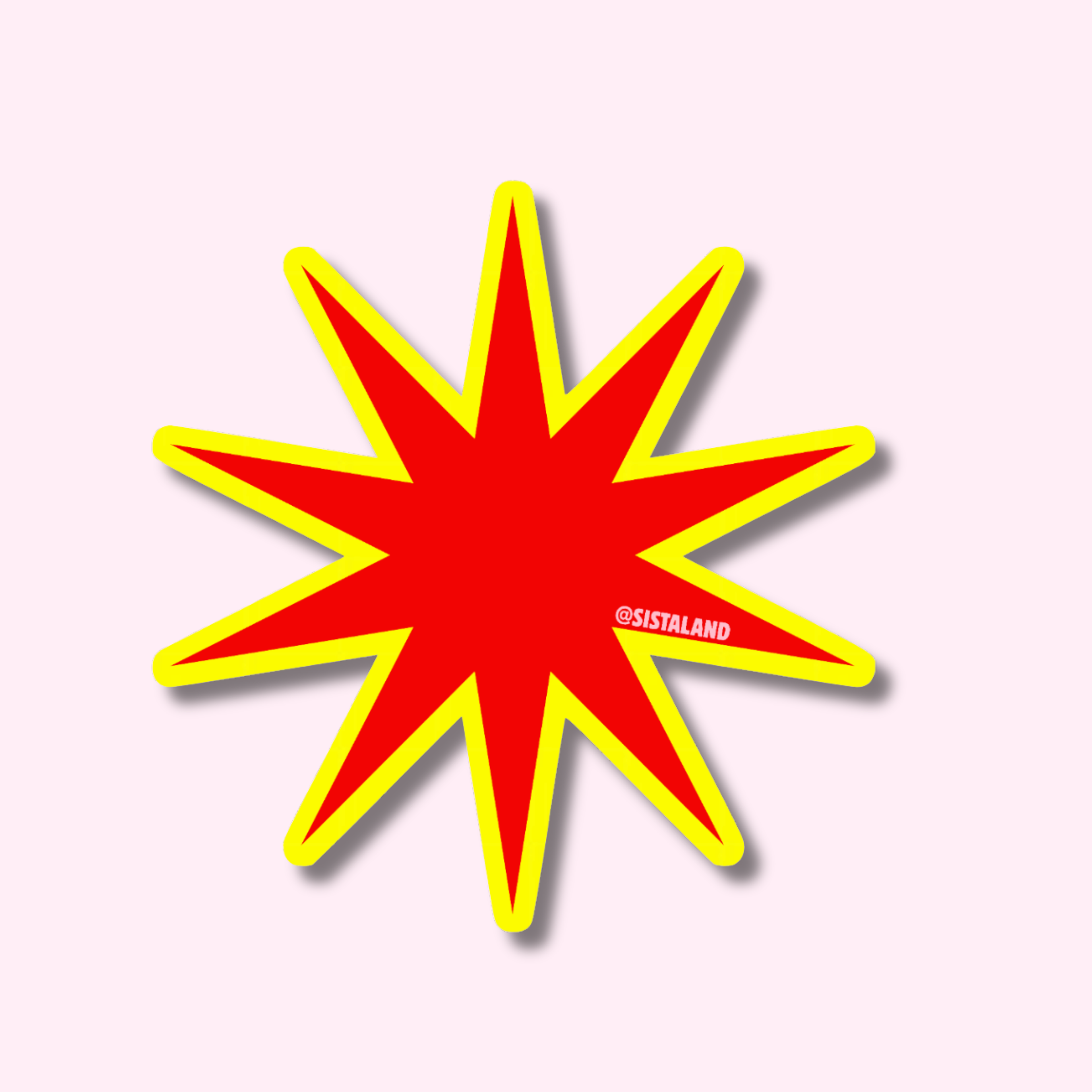 SISTALAND Power Spark Sticker - Fluorescent Yellow