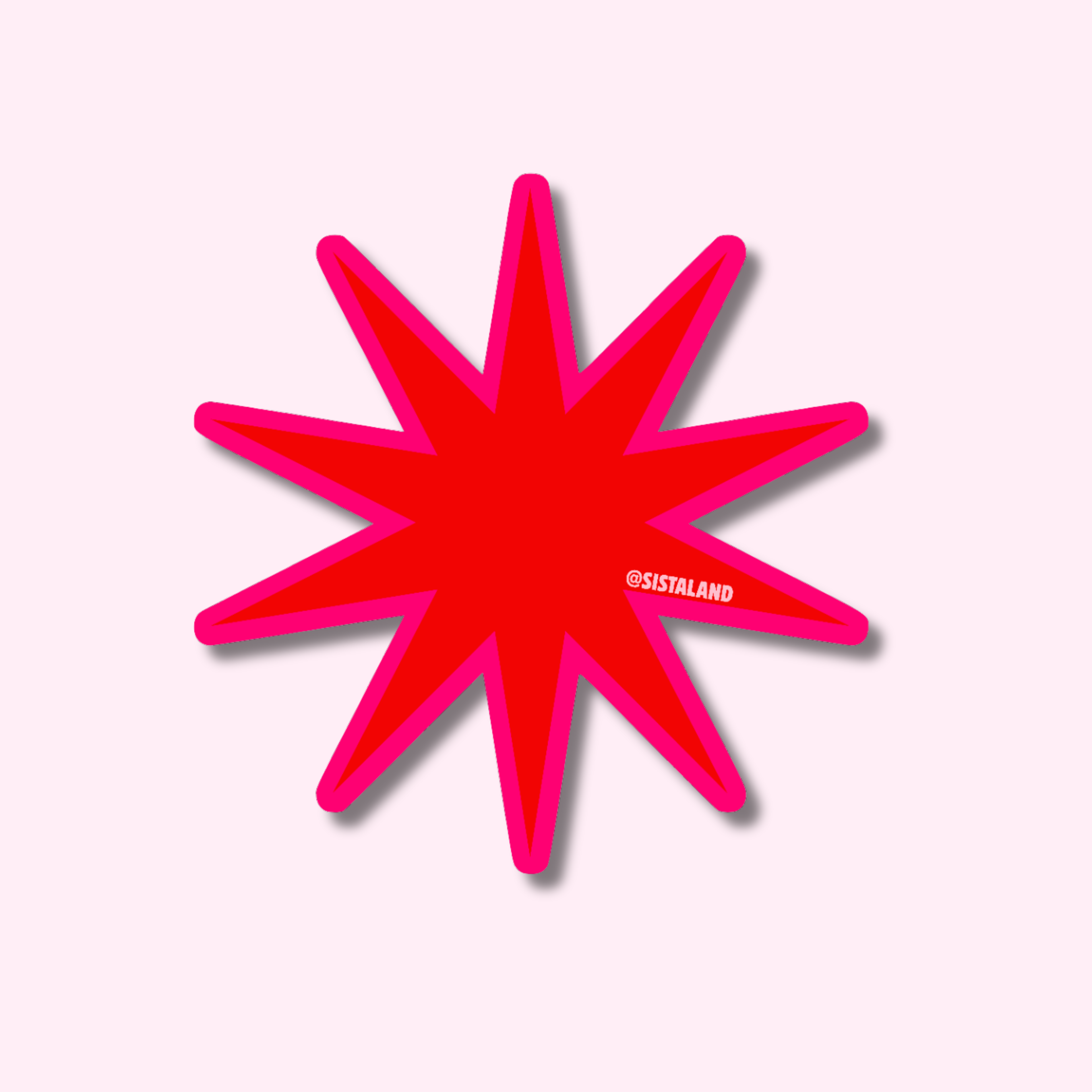 SISTALAND Power Spark Sticker - Fluorescent Pink